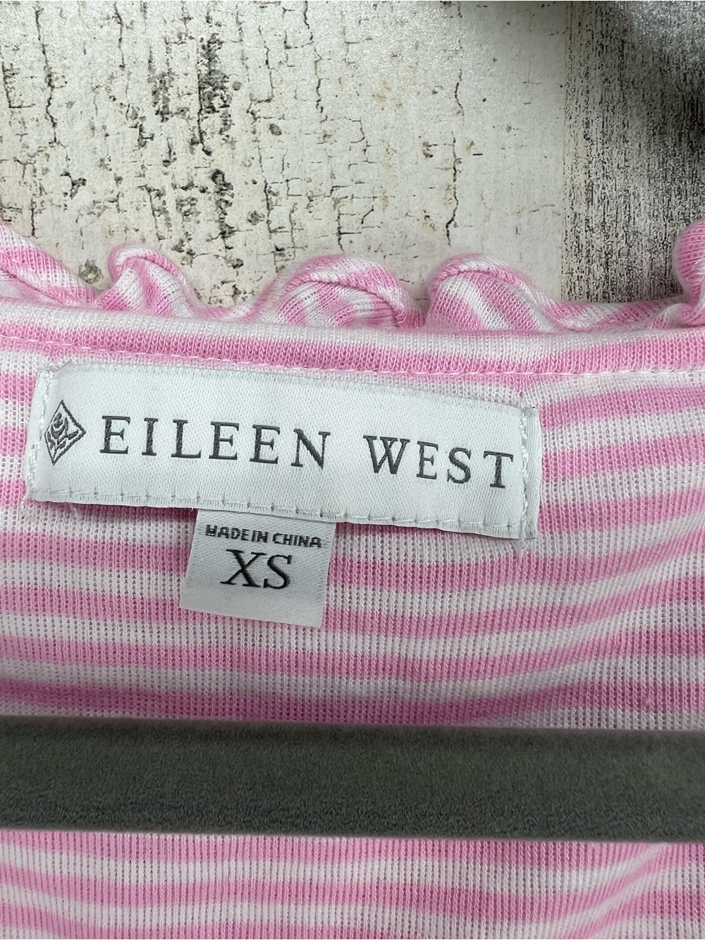 Eileen West Rose Stripe Knit Chemise Short Sleeve Night Gown Womens XS - Picture 3 of 7